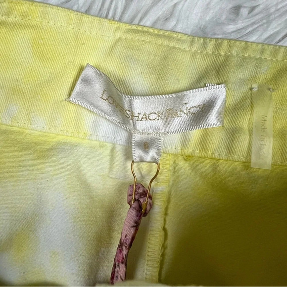 New LOVESHACKFANCY Tao Pant Rainbow Radial Tie Dye NWT Denim Casual Women’s 6 - Picture 7 of 13